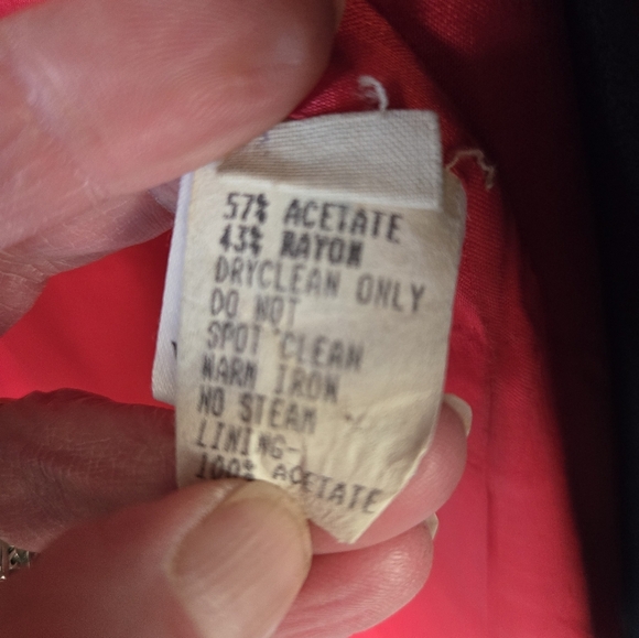 CARLA ZAMPATTI Virgin wool unbelted  navy trench,bright orange lining.Size Large - Picture 11 of 16